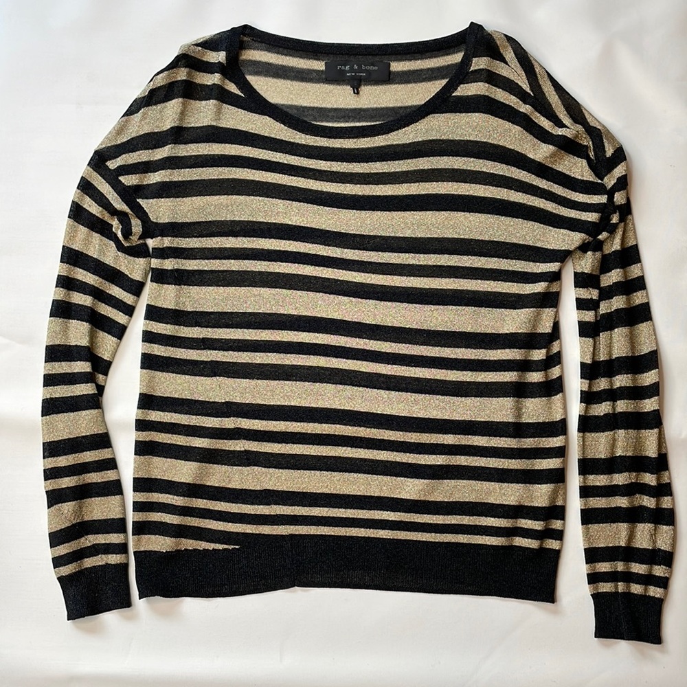Metallic Rag and Bone sweater.